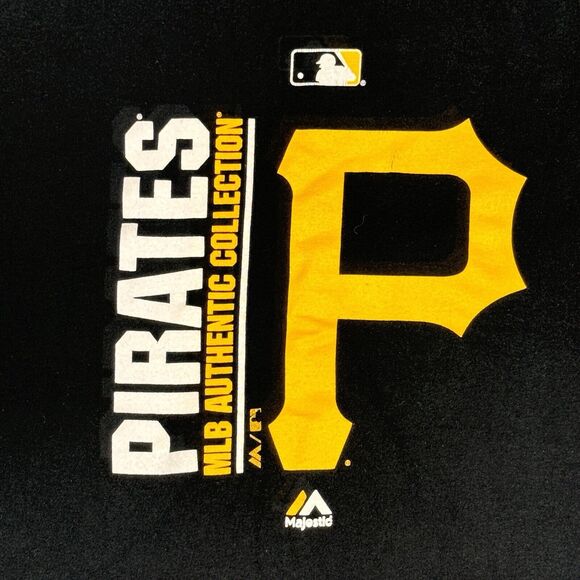 Pittsburgh Pirates Shirt‎ Mens Medium Majestic T-Shirt Triple Peak Sportswear - Picture 5 of 8
